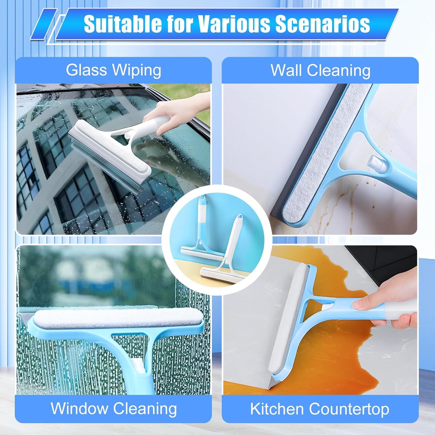 ✨ Streak-Free 3-in-1 Glass Cleaner – Spray, Wipe & Scrape for a Perfect Finish! 🧽
