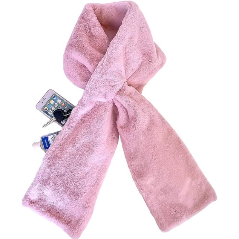 Winter Special Big Promotion Save 49%đ„Faux Fur Pull-Through Scarf with Zipper Pocket