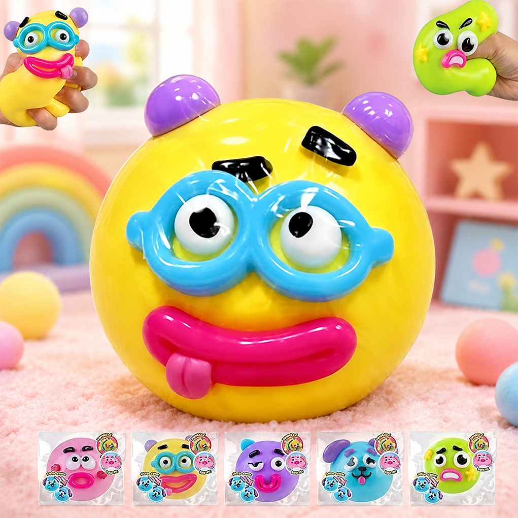 Funny Face Dog Squishy Toy — Squeeze It. Stretch It. Make It Silly.