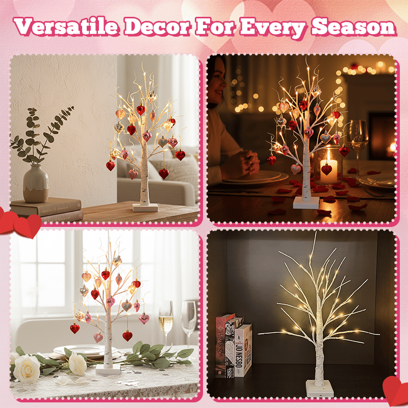 ⏰Last 4 hours Sale: Save 49% - ❤️Romantic Heart-Shaped Birch Tree Lamp