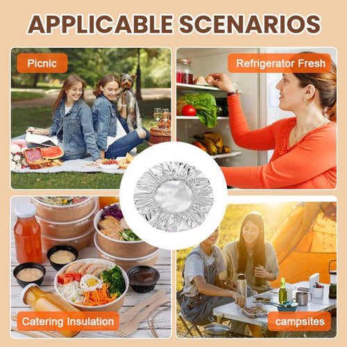 🏠Reusable Aluminum Foil Food Covers – Keep Meals Warm & Fresh