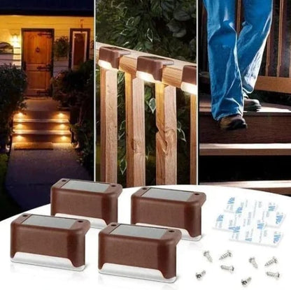 🔥HOT SALE 49% OFF 🎁LED Solar Lamp Path Staircase Outdoor Waterproof Wall Light