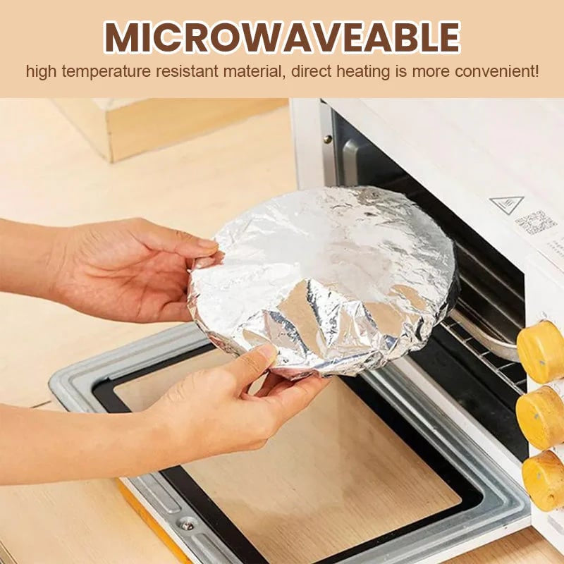 🏠Reusable Aluminum Foil Food Covers – Keep Meals Warm & Fresh