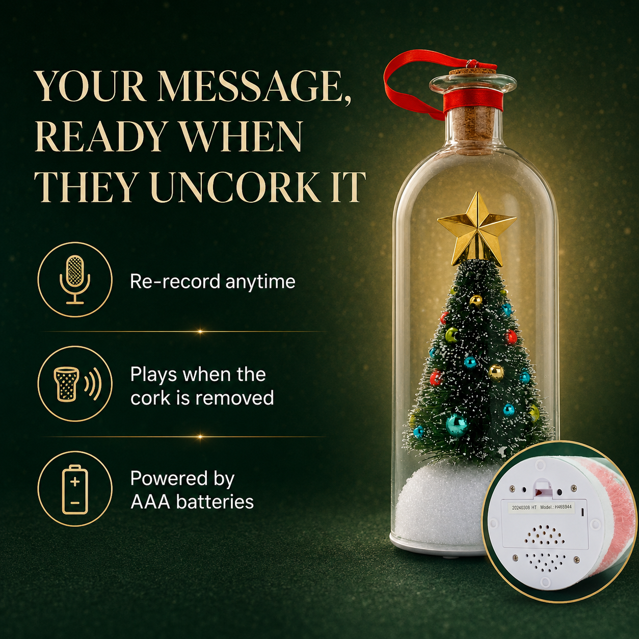 Capture Their Voice Forever ❤️ —Record-a-Message Christmas Tree