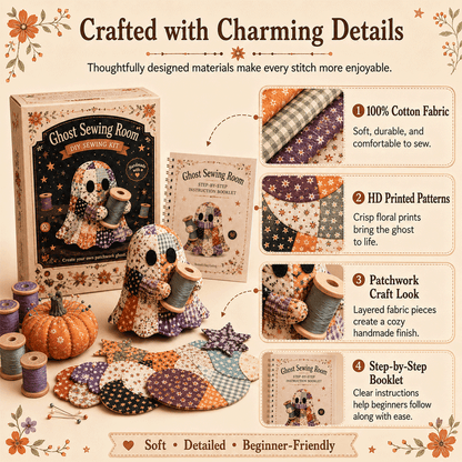 🔥 Limited-Time 36% Off — 👻 Stitch a Little Halloween Magic | Cozy Ghost DIY Kit