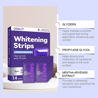 🦷 Whitening Strips: Brighter Smile in 30 Mins💜