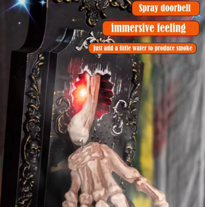 👻 Haunted Skeleton Hand Doorbell – Touch & Motion Activated Halloween Scare Decoration