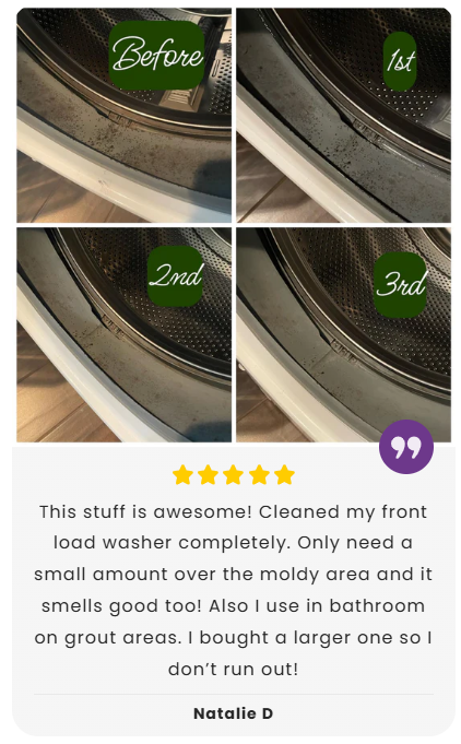 ODEIUN™ Mold Remover Gel with Scrub Brush – Heavy Duty Mildew Stain Cleaner for Washer Gasket, Shower Caulk, Tile Grout & Bathroom