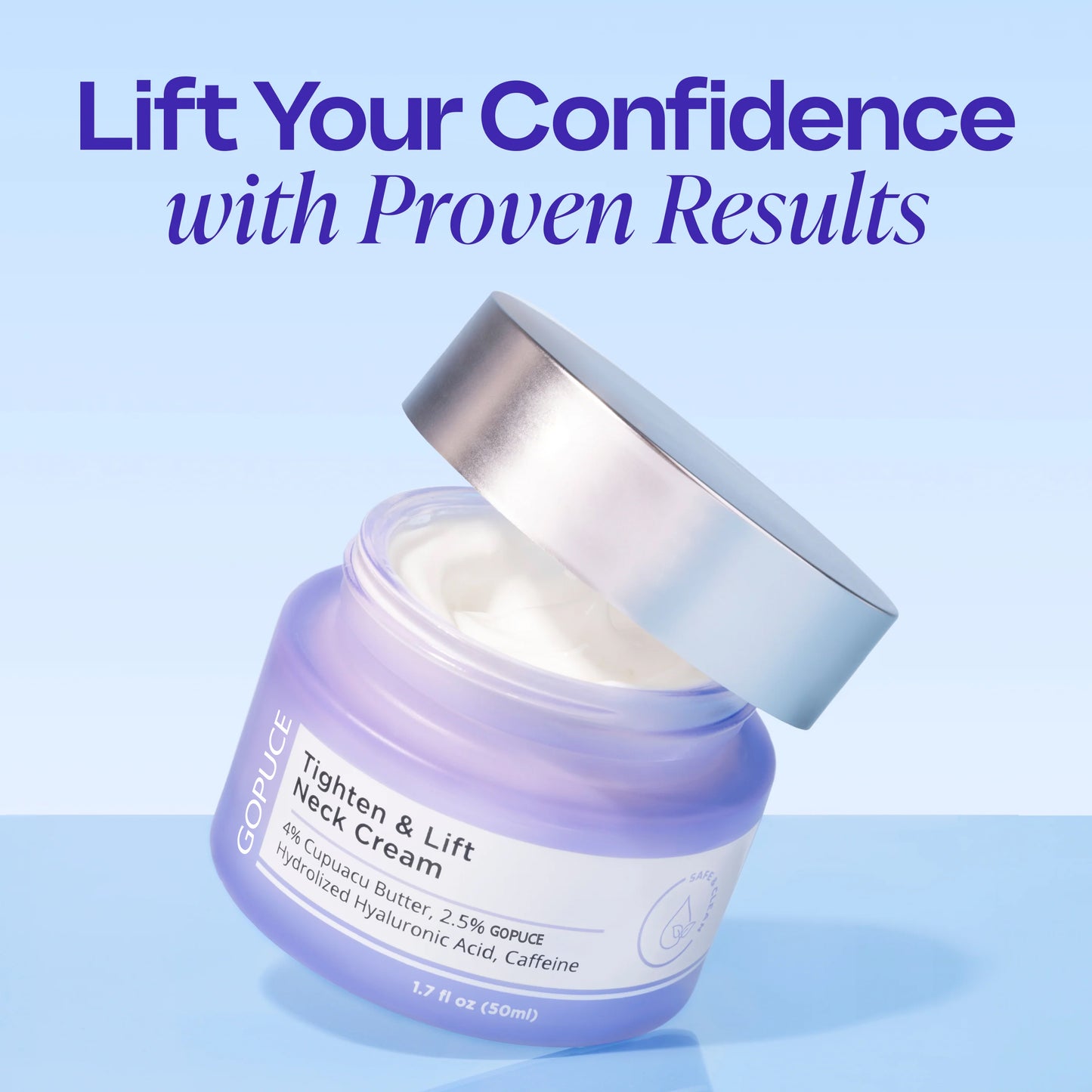 GOPUCE Miracle Neck Cream: Erase "Turkey Neck" & "Tech Neck" Lines Visible Lift & Smoothness in 4 Weeks