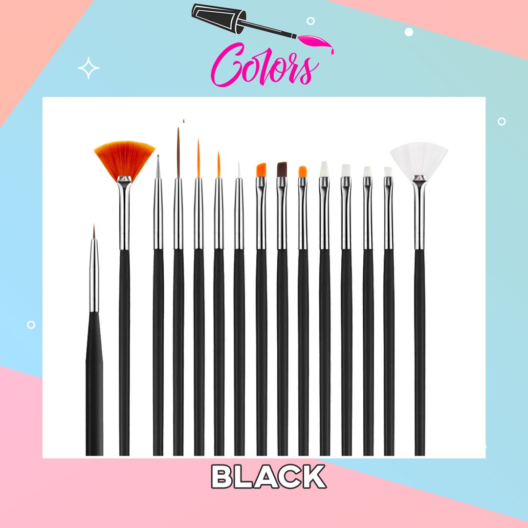 DIY Nail Art Brush Set (15pcs)