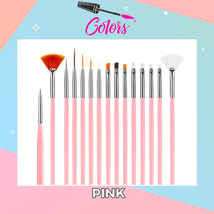 DIY Nail Art Brush Set (15pcs)