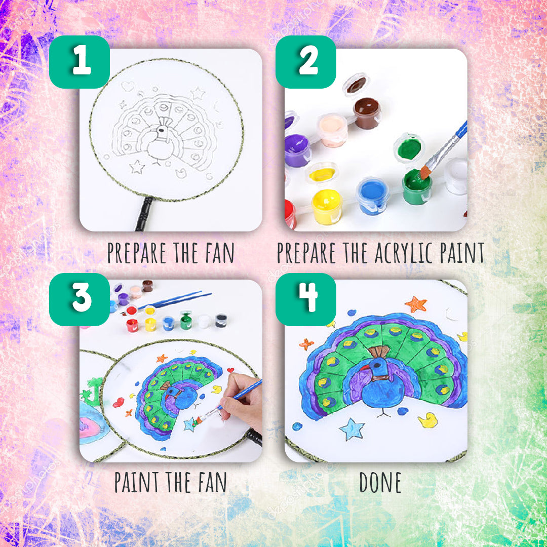DIY Graffiti Painted Fan Toy