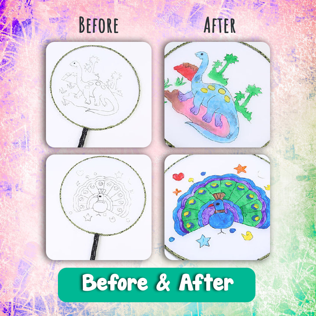 DIY Graffiti Painted Fan Toy