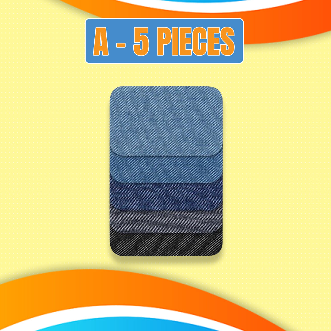 DIY Iron On Denim Patches Set