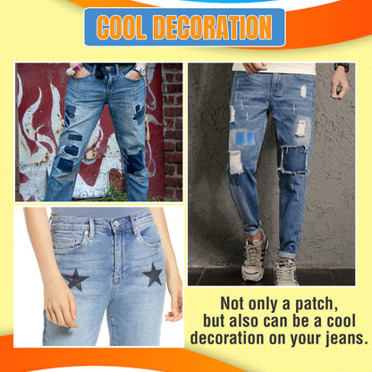 DIY Iron On Denim Patches Set