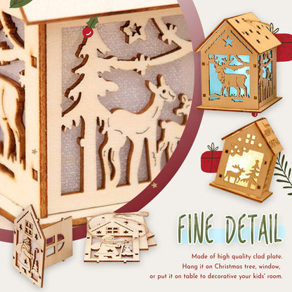 DIY Christmas LED Treehouse Hanging Ornament