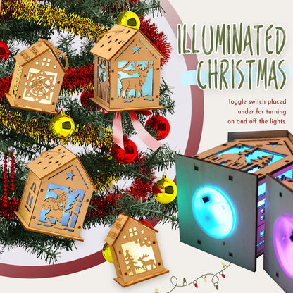 DIY Christmas LED Treehouse Hanging Ornament