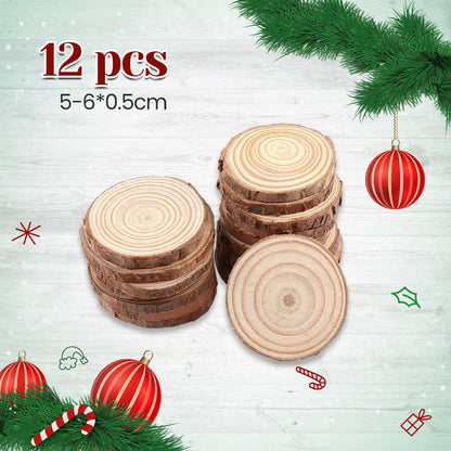 DIY Christmas Ornament Wood Log Slice Disc