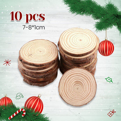 DIY Christmas Ornament Wood Log Slice Disc