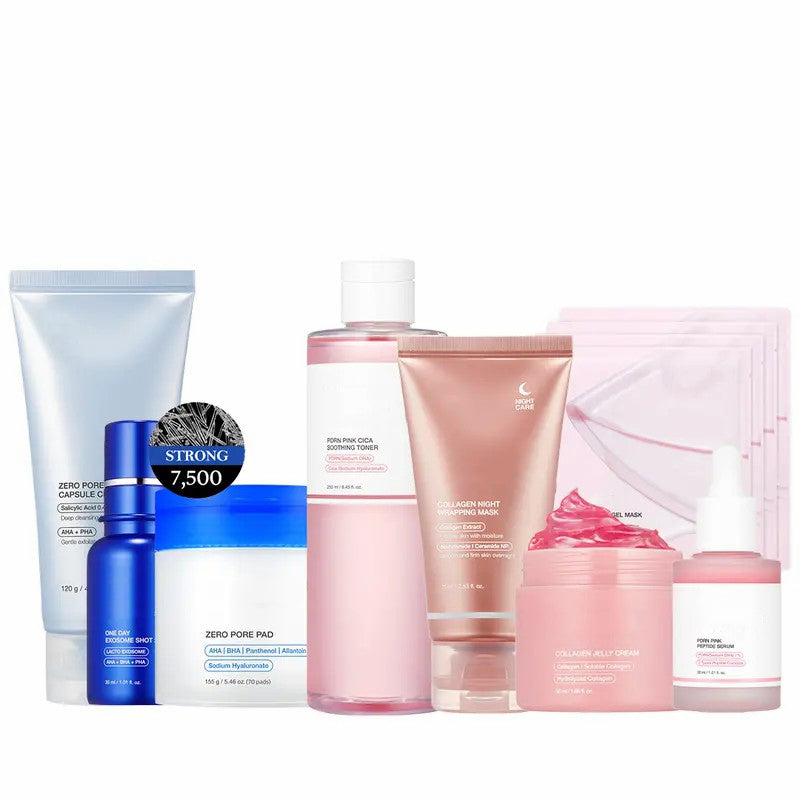 Affordable Skincare Set | Includes 8 TOP-SELLING products for Gentle Skin Renewal