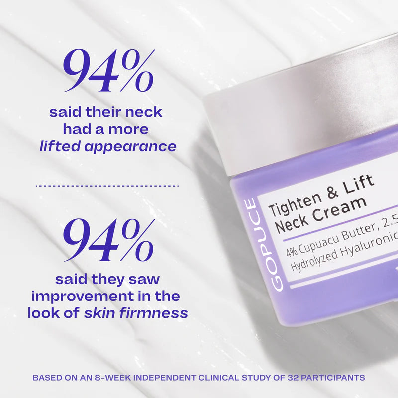 GOPUCE Miracle Neck Cream: Erase "Turkey Neck" & "Tech Neck" Lines Visible Lift & Smoothness in 4 Weeks