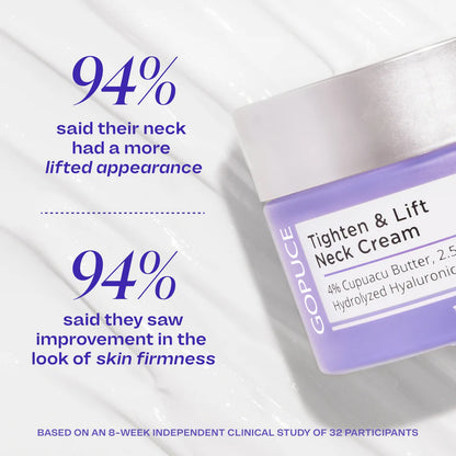 GOPUCE Miracle Neck Cream: Erase "Turkey Neck" & "Tech Neck" Lines Visible Lift & Smoothness in 4 Weeks