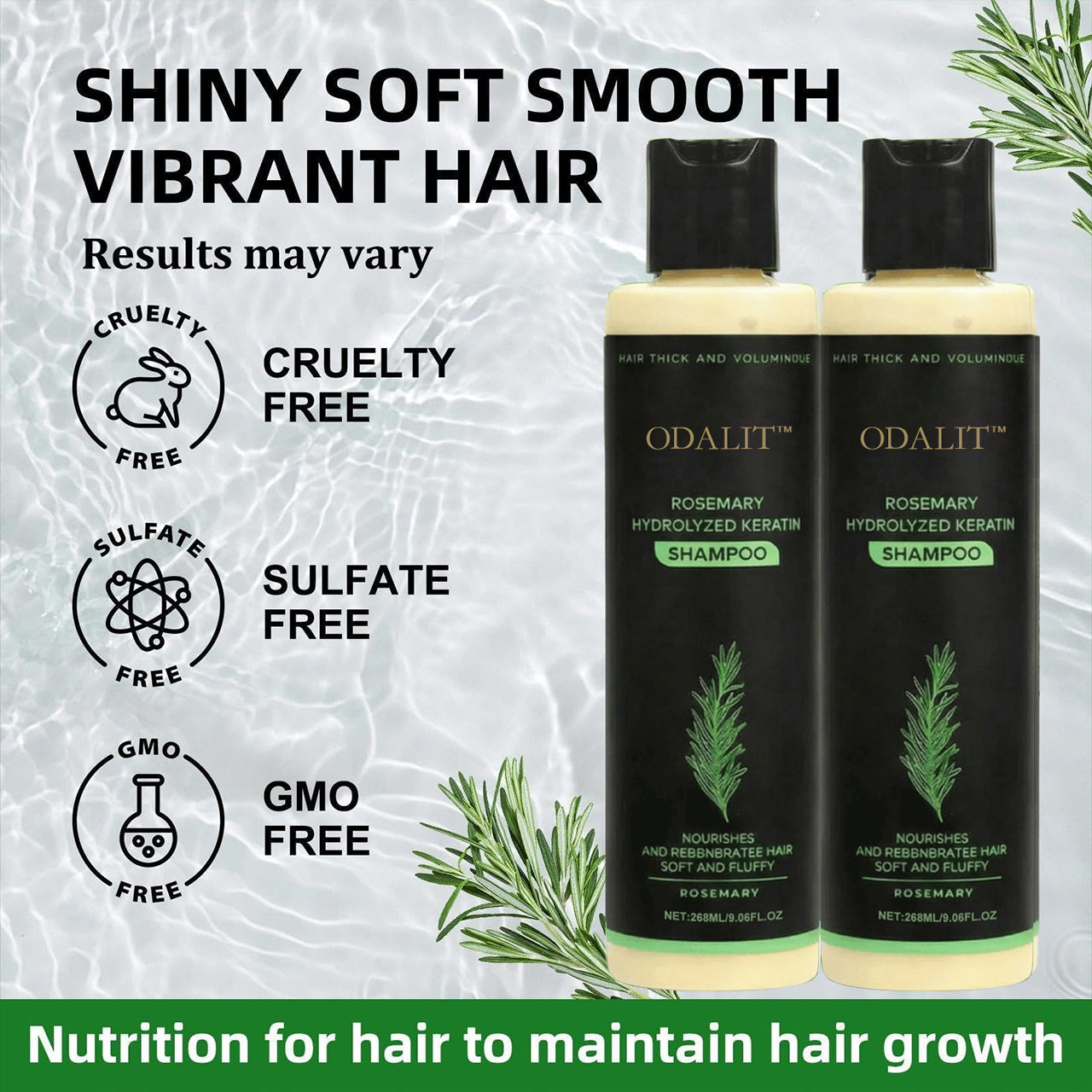 ⭐Get beautiful hair in a week-ODALIT™ Rosemary Hydrolyzed Keratin Shampoo🎁
