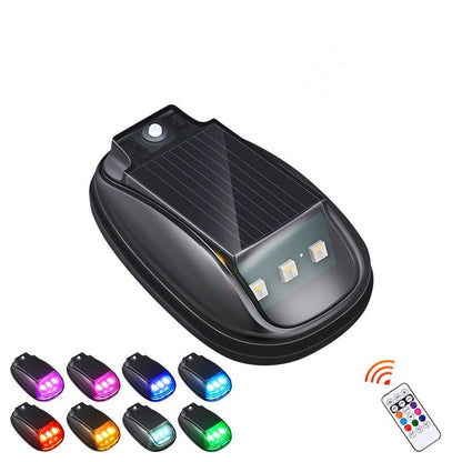 🏆Flash Sale⚡ 50K+ SOLD!🔥Solar-powered RGB strobe light on car roof with remote control💡