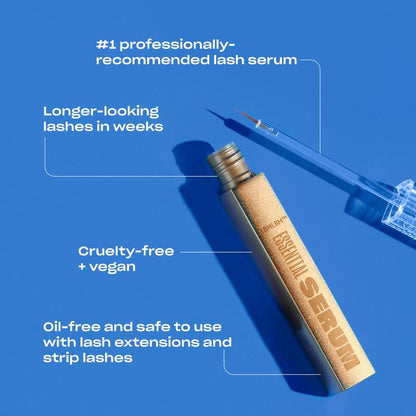 Essential Lash Serum, Longer Looking Eyelashes, Advanced Lash Enhancing Treatment with Biotin & Amino Acids for Natural Lashes & Lash Extensions, Vegan & Cruelty-Free