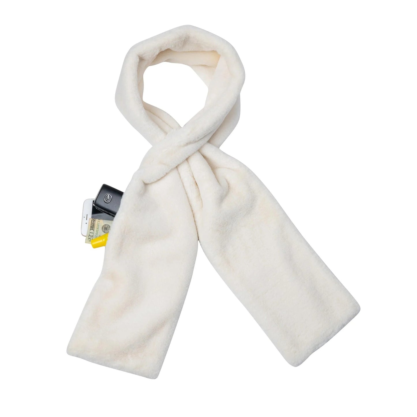 Winter Special Big Promotion Save 49%🔥Faux Fur Pull-Through Scarf with Zipper Pocket