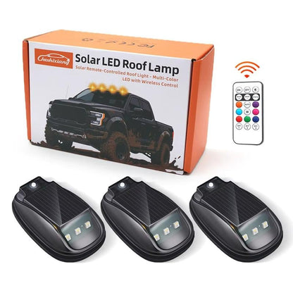 🏆Flash Sale⚡ 50K+ SOLD!🔥Solar-powered RGB strobe light on car roof with remote control💡