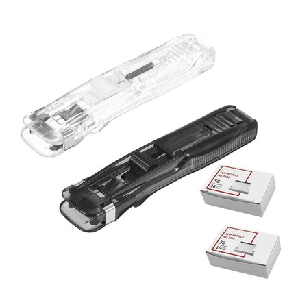 ✨Portable Binder Clip Stapler - Includes 50 reusable clips