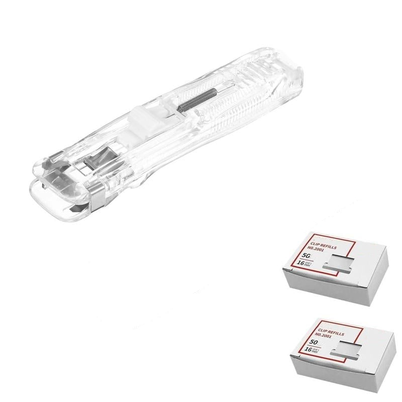 ✨Portable Binder Clip Stapler - Includes 50 reusable clips