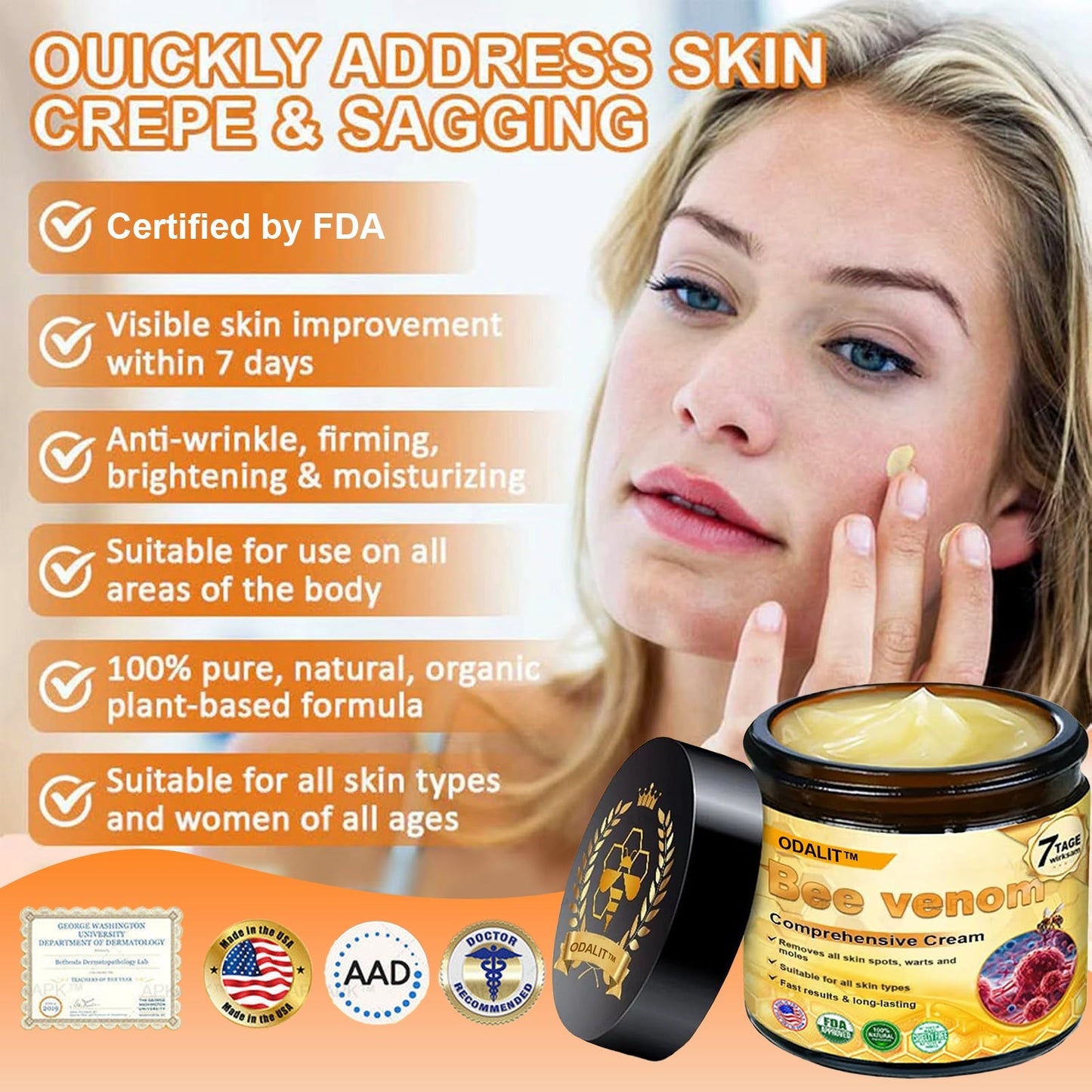 🎁Made and Shipped from USA ✨ ODALIT™ Bee venom Comprehensive Cream 🔥 LAST DAY 80% OFF 🐝💎
