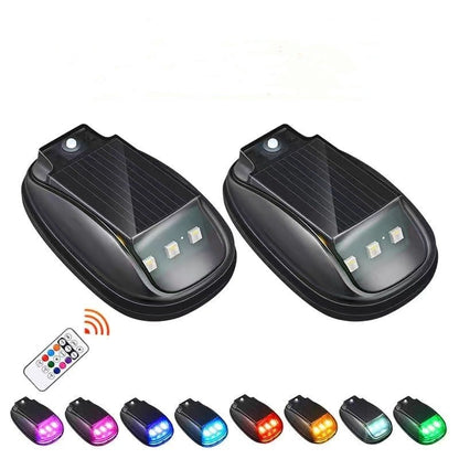 🏆Flash Sale⚡ 50K+ SOLD!🔥Solar-powered RGB strobe light on car roof with remote control💡