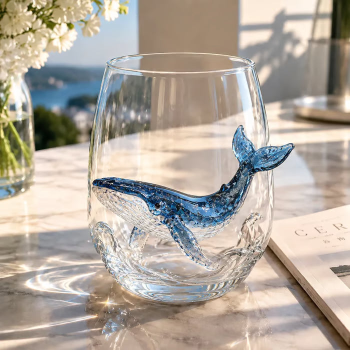 🌊44% OFF – 🔥Artisanal Blue-Ringed Octopus Glass