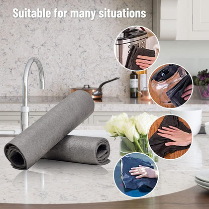 🔥Last Day 49% OFF-10 Oil Absorbing Magic Cloth, Reuseable Thickened Streak Free Magic Cleaning Wipes