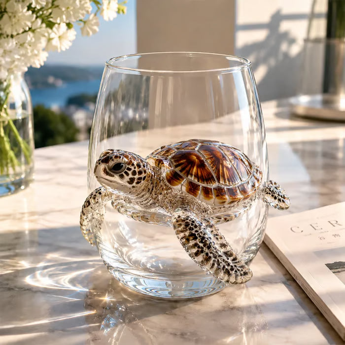 🌊44% OFF – 🔥Artisanal Blue-Ringed Octopus Glass