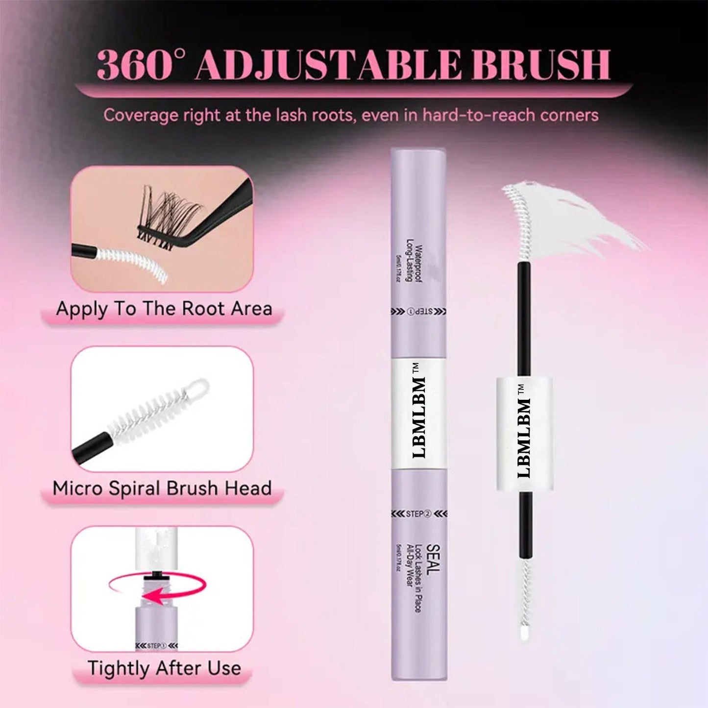 LBMLBM® Lashes Cluster Bond & Seal & Remover For Girls Waterproof Longlasting Makeup 3In1 Glue