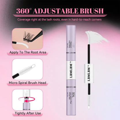 LBMLBM® Lashes Cluster Bond & Seal & Remover For Girls Waterproof Longlasting Makeup 3In1 Glue