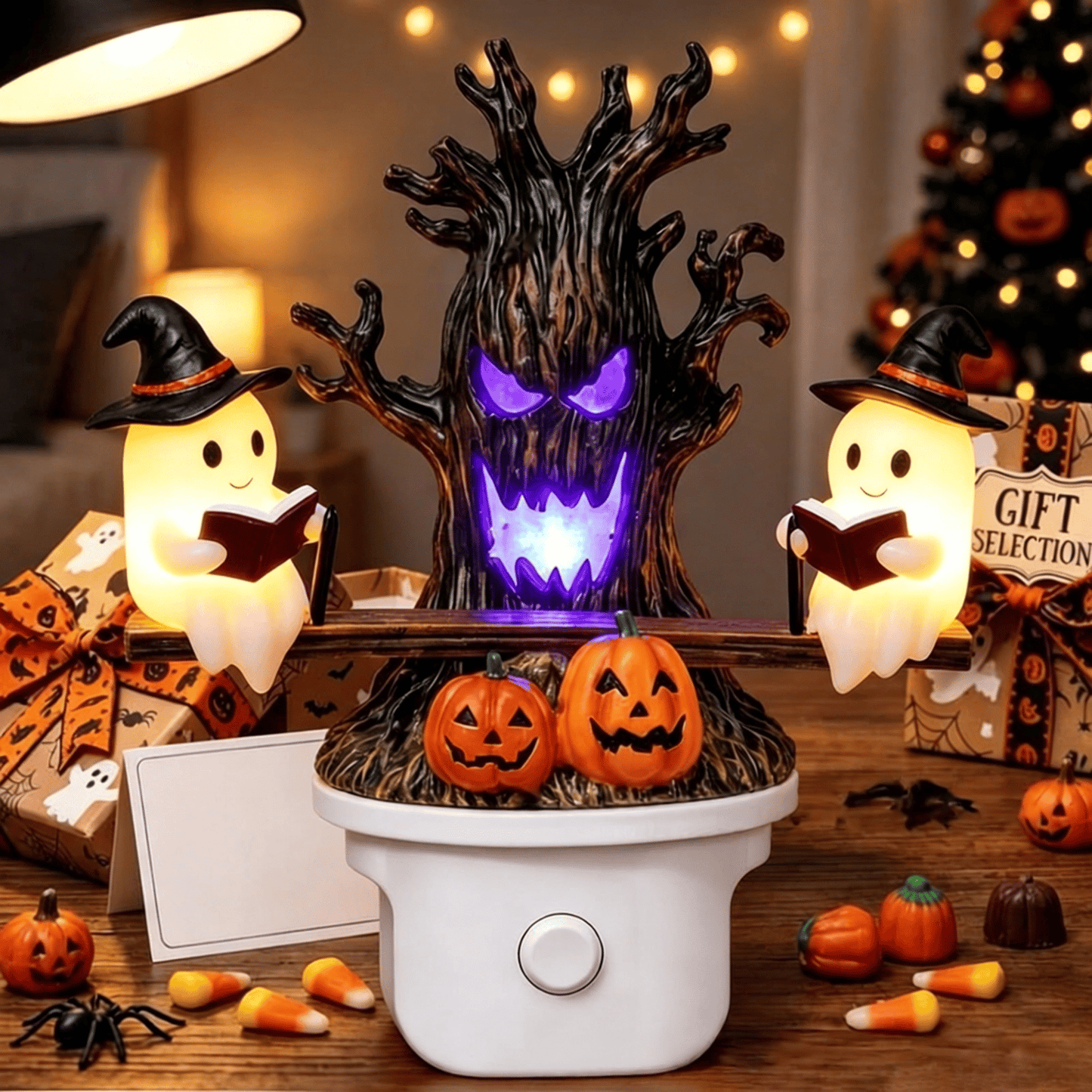 🔥HOT SALE 46% OFF-🎃👻Animated Seesaw Ghost Plug In LED Night Light