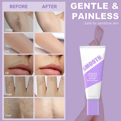Herbal Hair Removal Cream — Gentle, Fast & Smooth Skin for Face & Body