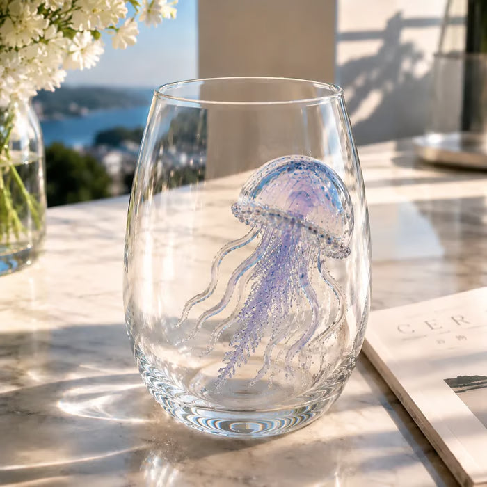 🌊44% OFF – 🔥Artisanal Blue-Ringed Octopus Glass