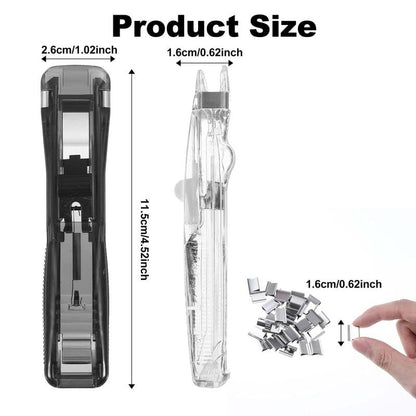 ✨Portable Binder Clip Stapler - Includes 50 reusable clips