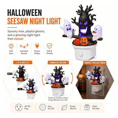 🔥HOT SALE 46% OFF-🎃👻Animated Seesaw Ghost Plug In LED Night Light