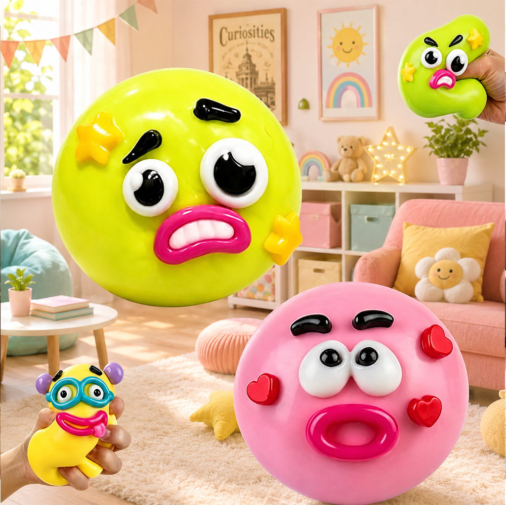Funny Face Dog Squishy Toy — Squeeze It. Stretch It. Make It Silly.