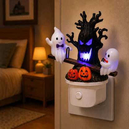 🔥HOT SALE 46% OFF-🎃👻Animated Seesaw Ghost Plug In LED Night Light
