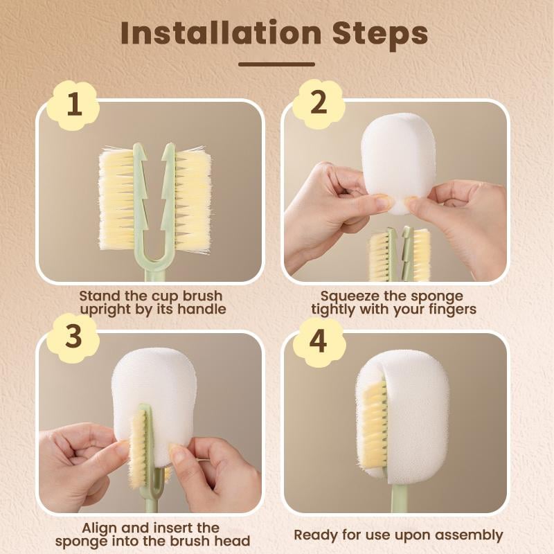 5-in-1 Bottle Cleaning Brush (Multifunctional) – For Cup Lid Cleaning & Home Kitchen Tasks