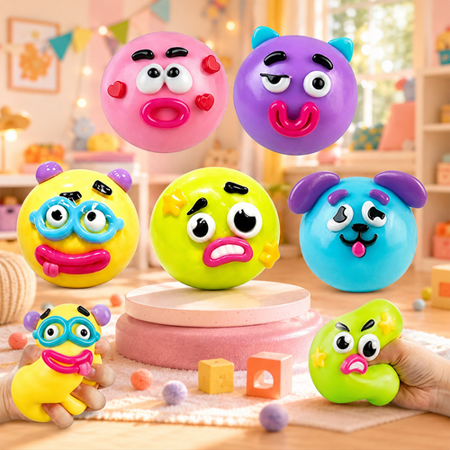Funny Face Dog Squishy Toy — Squeeze It. Stretch It. Make It Silly.