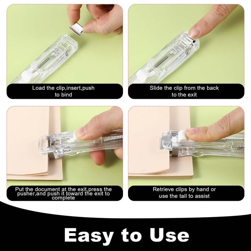 ✨Portable Binder Clip Stapler - Includes 50 reusable clips